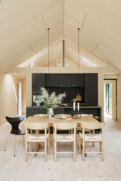 Стильный небольшой домик архитектора в густом лесу в Дании
